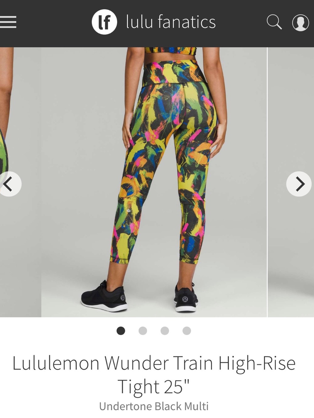 Lululemon Wunder Train High-Rise Tight 25" Size 12